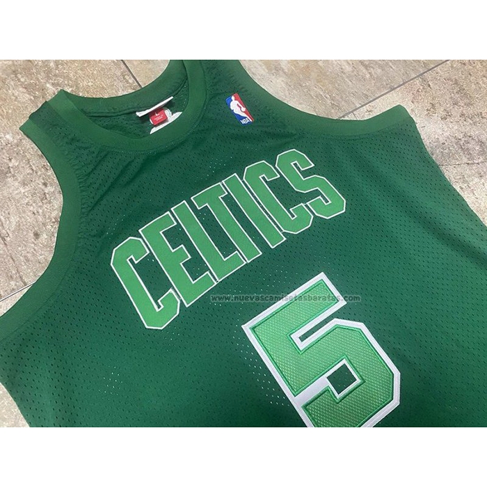 Camiseta Boston Celtics Kevin Garnett NO 5 Mitchell & Ness 2012 Verde